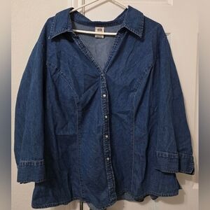 Faded Glory Women's Plus Denim Top